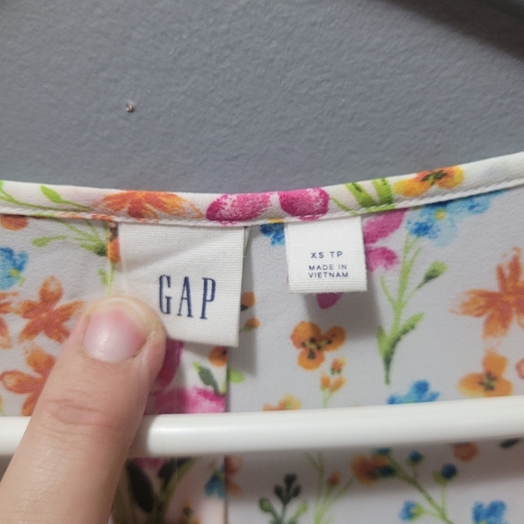 Gap Multi Colored Floral Print Long Sleeve Top XS - Picture 3 of 6